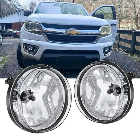Fog Lights Assembly 2007-2013 GMC Sierra 1500 Fog Lamp Fit for 2007-2014 GMC Sierra,2500HD 3500HD Clear Lens Replacement 880 12V 27W Bulbs