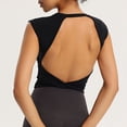 thumbnail image 6 of Workout Tank Tops Woman Lightweight Breathable Crewneck Stretchy Slim Fit Padded Crop Sleeveless Shirt Athletic Gym Tanks, 6 of 8