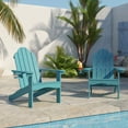 thumbnail image 4 of Dycanpo Adirondack Chairs Set of 2 with Cup Holder, 300lbs Weather Resistant, Blue Turquoise, 4 of 11