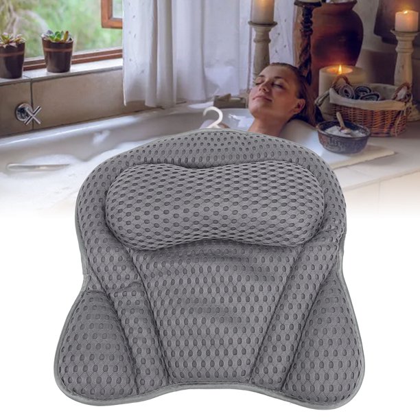 Almohada de Baño, Reposapiés de Baño Secado Rápido A Mácina Lavable Parrable para relajarse