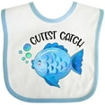 thumbnail image 3 of Inktastic Cutest Catch Cute Blue Fish Boys or Girls Baby Bib, 3 of 4
