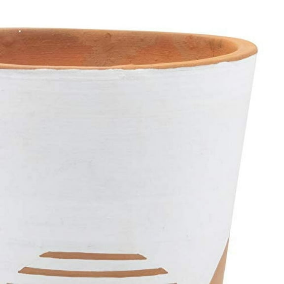 Foreside Home & Garden Large Natural Terracotta Painted Tala Planter