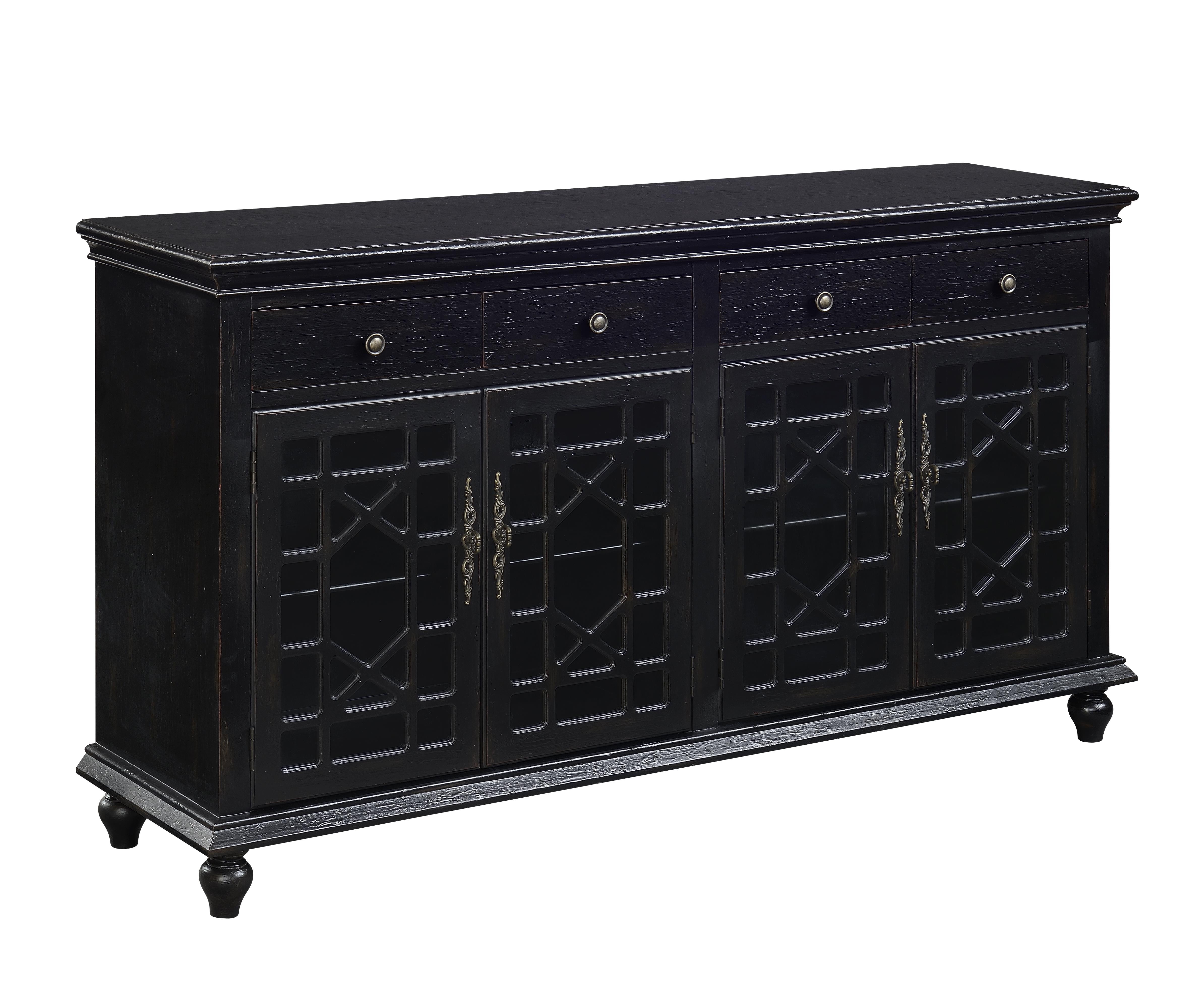 Four Door Four Drawer Media Credenza