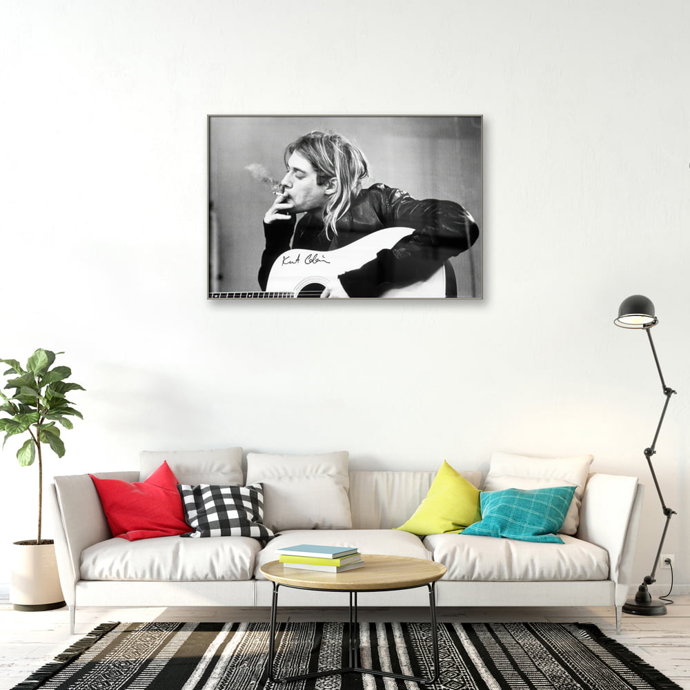 With Choice of Rolled Frame or Plaque Kurt Cobain Smoking Poster 36x24 