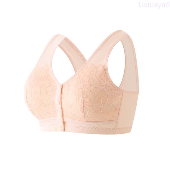 Lixiuxyad Women's Thin Seamless Vest Soft Support Plus Chest Small Half Fixed Cup Breathable Bra,Bras for Women Beige 100B