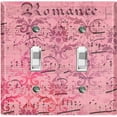 thumbnail image 1 of Metal Light Switch Plate Outlet Cover Red Music Sheet Wallpaper Damask MUS005, 1 of 13
