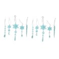 thumbnail image 2 of Crystal Snowflake Icicle Christmas Ornament Transparent Pendant Hanging Tree Decorations Simulated Ice Snow For Minimalist Holiday Style , 10pcs, Blue, 2 of 7