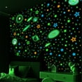 thumbnail image 1 of Fiudx Decoraciones navideñas para interiores Pegatinas de pared luminosas con forma de estrella, 1 of 6