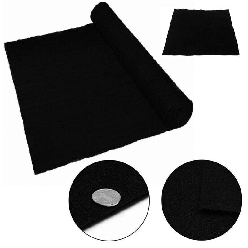 1x1m 3mm Black Home Air Conditioner Activated Carbon Purifier Pre Filter Fabric