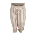 thumbnail image 4 of Certgust Petite Wide Leg Pants for Women Under $25 Palazzo Pants for Women Dressy Wide Leg High Waisted Flowy Drawstring Elastic Waist Trousers with Pockets, 4 of 4