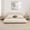 Beige, variant on King Size Modern Curved Upholstered Platform Bed with Rounded Velvet Headboard, Low Profile Bed Frame for Bedroom, No Box Spring Needed, Green