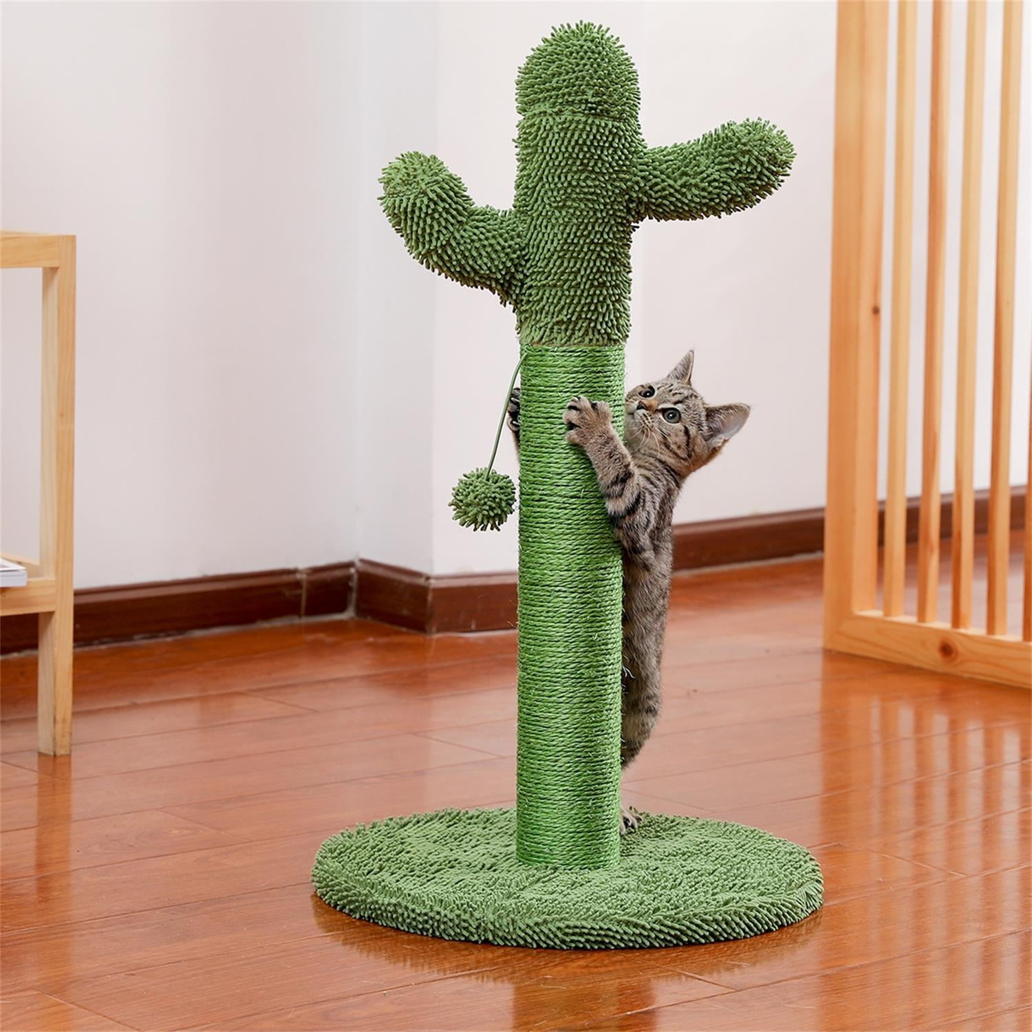 Pefilos 26" Cat Scratching Post, Cactus Cat Scratcher Post for Indoor Cats Claw Scratcher, Cat Tree Small Kitten , Green Pefilos 26" Cat Scratching Post, Cactus Cat Scratcher Post for Indoor Cats Claw Scratcher, Cat Tree Small Kitten , Green