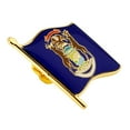 thumbnail image 2 of PinMart's Michigan US State Flag MI Enamel Lapel Button Pin, 2 of 3