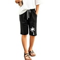 thumbnail image 3 of Hiijoy Toddler Girls Cotton French Terry Shorts Coconut Tree Print Pull-On Shorts, Sizes 3-4T, 3 of 3