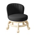 thumbnail image 4 of Taburete bajo con ruedas, taburete giratorio de 360 grados, taburete con ruedas, silla giratoria, taburete para lavandería, , ejercicios de Negro, 4 of 8