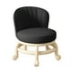 thumbnail image 4 of Taburete bajo con ruedas, asiento con ruedas, taburete giratorio, taburete con ruedas que gira 360 degree Negro, 4 of 9