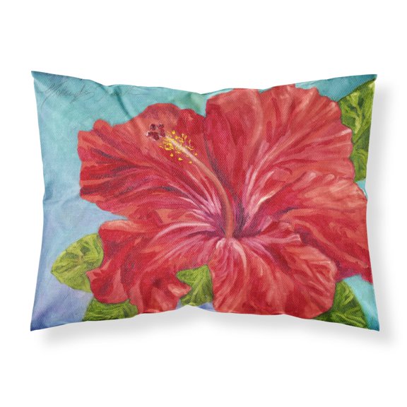 Red Hibiscus by Malenda Trick Fabric Standard Pillowcase