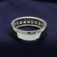 thumbnail image 4 of Men's Wedding Band Ring, 1.16 Carat Round Shape IGI Certified Lab Grown Diamond (14K Solid Gold) Channel Set Milgrain Half Eternity Stackable Band Ring Jewelry Gift For Men, 4 of 6