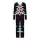 thumbnail image 5 of Puntoco Conjunto de pijama cómodo para mujer, conjunto de pijama informal con cuello en V y pantalones largos con estampado navideño para mujer, 5 of 5