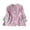 a-31Purple6, variant on Womens Three Quarter Sleeve Blouse With Mandarin Collar Knot Buttons Floral Embroidery Relaxed Fit For Casual Daily Wear Summer Outings Green M
