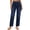 Dark Blue(Womens Jeans), variant on Womens Jeans Straight Leg Mid Waist Casual Slim Fit Pull On Cropped Denim Pants with Pockets,Black,Size M