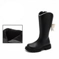 thumbnail image 5 of REDARER Girls Long Calf Boots, Winter Booties with Side Zipper Pearl Bow, Leather Warm Non- Comfortable Sole,Size:11.5-12 Years, 5 of 9