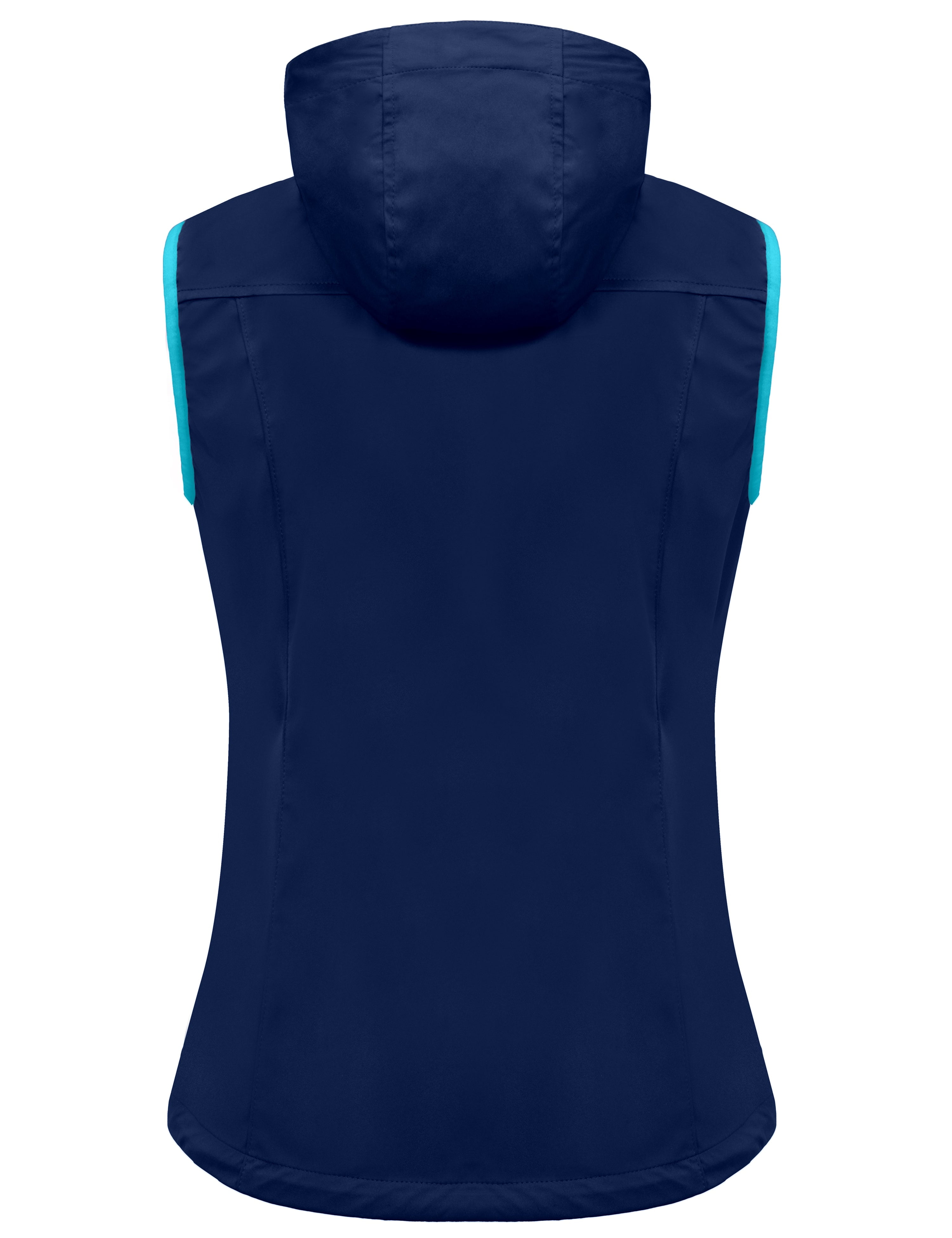 Little Donkey Andy Women's Lightweight Softshell Vest, Hooded Windproof Sleeveless Jacket for Golf Travel Hiking Running Blue S