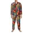 thumbnail image 3 of Goofa Butterflies On Rocky Cliff for 2-piece Loungewear Set Men’s Sleepwear Set Soft PJs Cozy loungewear Comfy Sleep Set Winter Pajamas-Small, 3 of 7