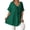 Army Green, variant on Women Flowy V Neck Short Sleeve Polka Dot Boho Vacation Beach Loose Plus Size Tops Blouse, Pink XL