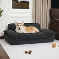 thumbnail image 4 of Lovupet Dog Couch for Large Breed, Fabric Dog Sofa Bed with Anti-Slip Bottom, PS215, 4 of 7