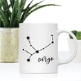 thumbnail image 2 of Koyal Wholesale Zodiac Sign Ceramic Coffee Mug, Virgo Star Constellation, Minimalistic Black, 2 of 5
