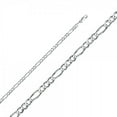 thumbnail image 1 of 14K White Gold 4mm Figaro 3+1 Concave Chain :  7.5", 1 of 4