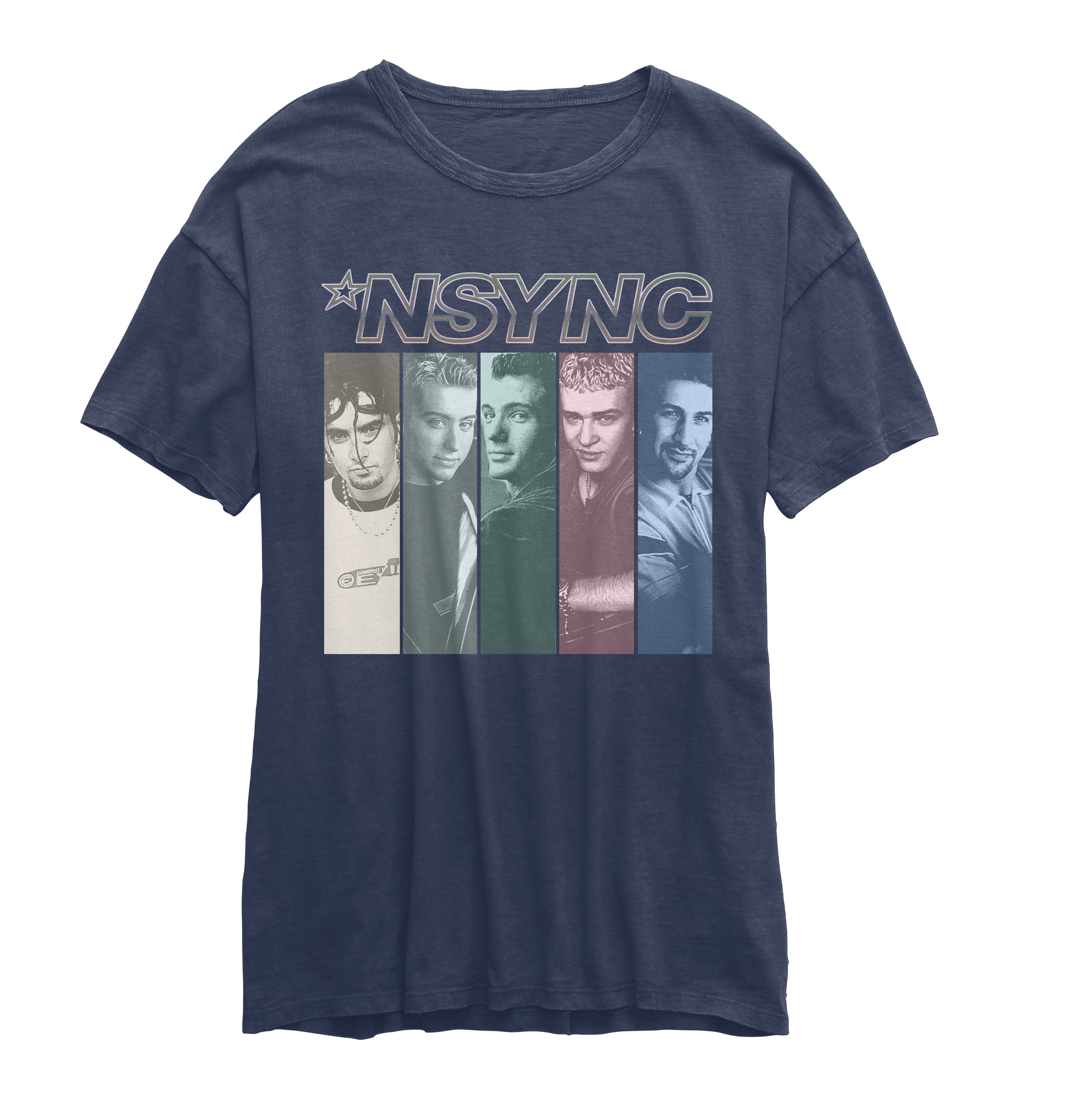 NSYNC Boy Band Classic Pastel Album Cover Mens and Short Sleeve T-Shirt (Navy, S-XXL) -