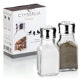 thumbnail image 6 of Salt and Pepper Shakers Glass Set, Clear Home and Kitchen Design with Stainless Steel Lids, 6 of 7