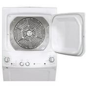 GE GUV27ESSMWW 27 inch White Electric Washer/Dryer Stacked Laundry Center