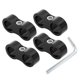 thumbnail image 1 of 4Piezas Negro AN8 16mm Manguera Separador Abrazadera Adaptador Con Llave Para Coche, 1 of 1
