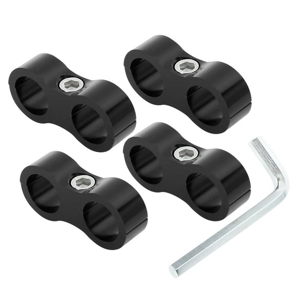 Unique Bargains 4pcs Hose Separator Clamp Fitting Adapter with Wrench for Car Aluminum Alloy