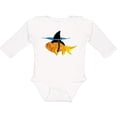 thumbnail image 3 of Inktastic Funny Goldfish with Shark Fin Boys or Girls Long Sleeve Baby Bodysuit, 3 of 5