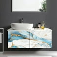 thumbnail image 3 of 8M Marble Decor Stickers for Kitchen Cabinet Countertop Renovation Self Adhesive Waterproof Oil Proof Aluminum Foil Wallpaper, 3 of 9