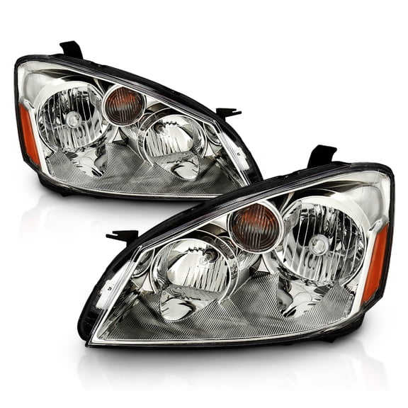 AmeriLite Headlights Crystal Amber for Nissan Altima - Passenger and Driver Side