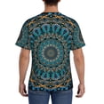 thumbnail image 3 of Bixox Men's Mandala Printed Short Sleeve Skinny Athletic T-Shirt, 3 of 6