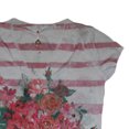 thumbnail image 3 of Robin K Women's Fashion V-Neck Graphic Print Shirt Size Small, 3 of 4