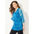 thumbnail image 3 of Catherines Women's Plus Size Jacquard Burnout Top, 3 of 4