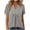 Gray, variant on Summer Tunic Tops for Women Trendy Button Up Crew Neck Tops Short Sleeve T-Shirt Pleated Tunic Blouse Shirts Loose Blouse Dressy Casual Shirt Red M