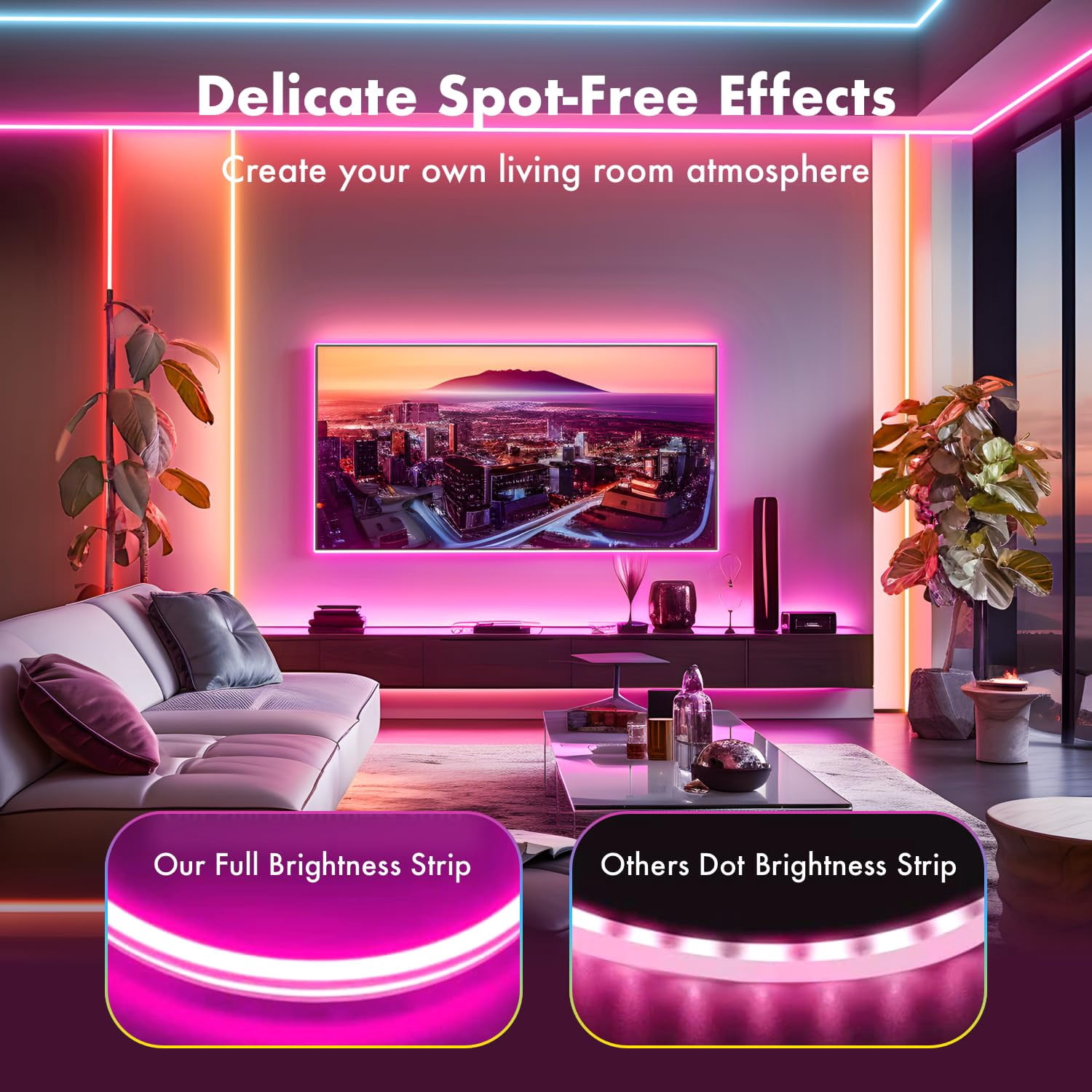 LED Neon Rope Lights, 9.8FT RGB Led Strip Lights App Control, DIY Design, Music Sync, IR Remote, Outdoor IP67 Waterproof, Dimmable Neon Strip for Living Room, Bedroom, Holiday Decoration