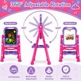 thumbnail image 3 of BATTOP Art Easel for Kids, Adjustable Standing Rotatable Double Sided Easel with Painting Accessories for Toddlers Boys and Girls,Purple, 3 of 8