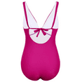 thumbnail image 6 of Hilor Women V Neck One Piece Swimsuit Tummy Control Shirred Swimwear Front Twist Bathing Suits, 6 of 8