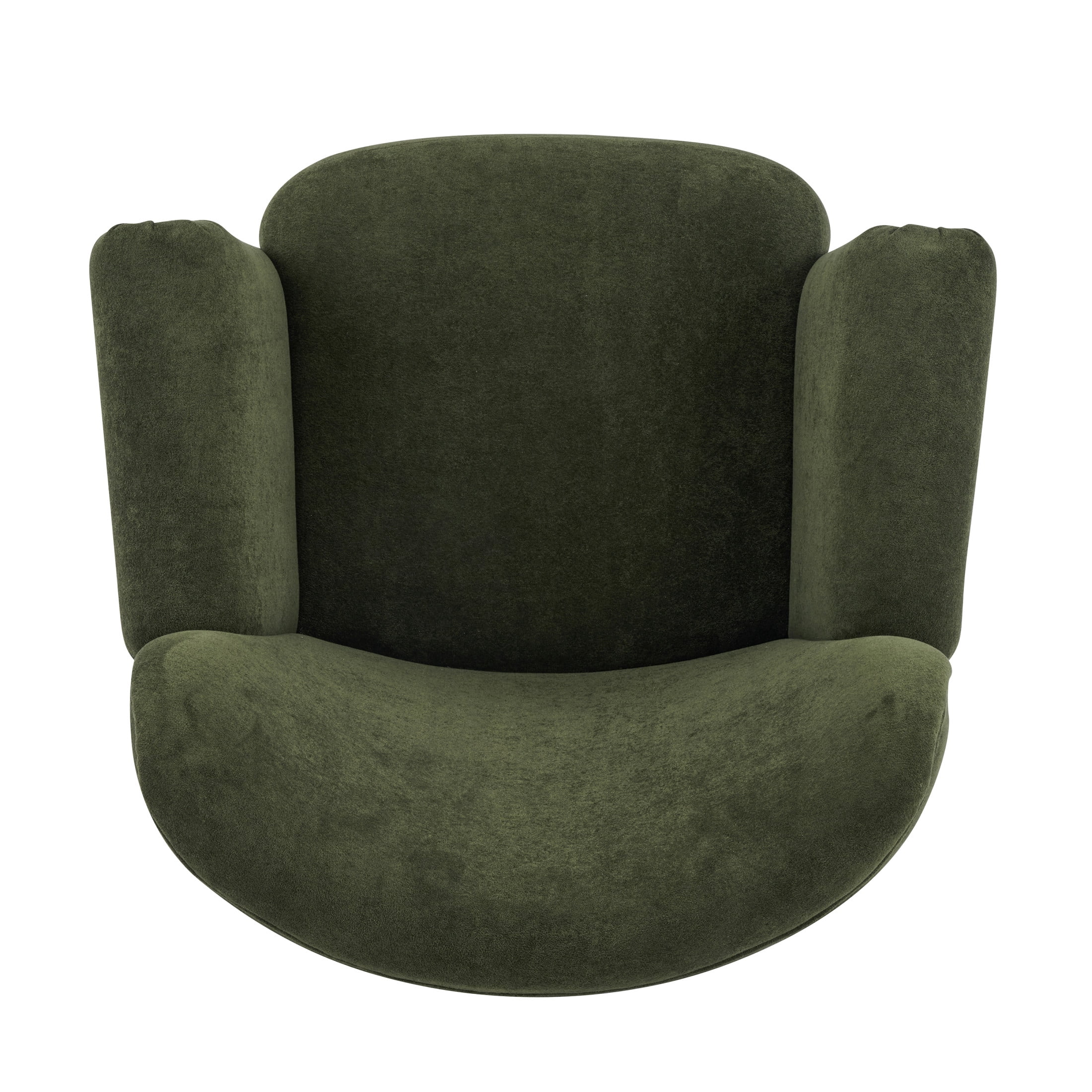 Christopher Knight Home Modern Accent Armchair with Velvet Upholstered, Solid Wood Legs, Olive Green