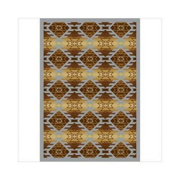 Pacific Rim Olive 3 ft.10 in. x 5 ft.4 in. WearOn Nylon Machine Tufted ...