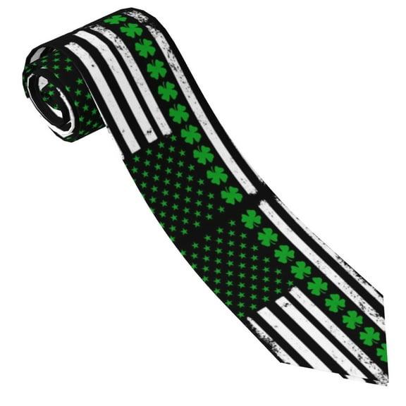 Men'S Ireland America Flag Shamrock Fashion Business Wedding Neckties Ties